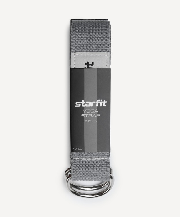 Ремень для йоги Starfit YB-100 240 см, темно-серый (2113734) Ремень для йоги Starfit YB-100 240 см, темно-серый (2113734)