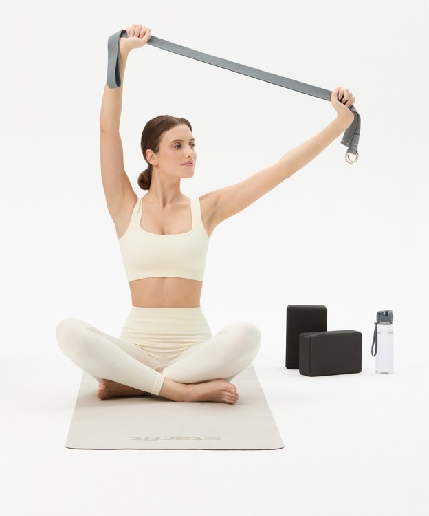Ремень для йоги Starfit YB-100 240 см, темно-серый (2113734) Ремень для йоги Starfit YB-100 240 см, темно-серый (2113734)