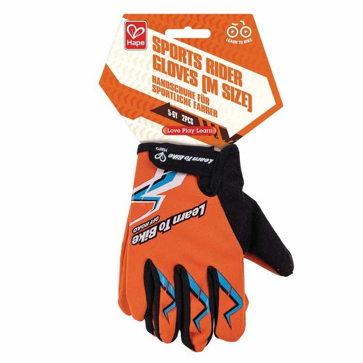 Детские спортивные перчатки, цв. Оранжевые с чёрным, размер M (E1201_HP)