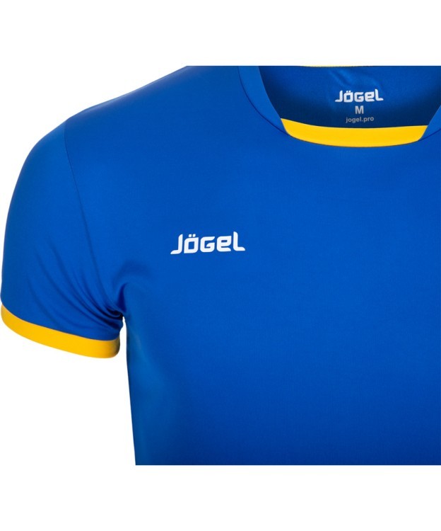 Футболка волейбольная JVT-1030-074, синий/желтый (430391)
