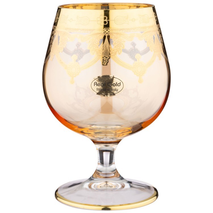 Набор бокалов для коньяка из 6 штук 530мл "amalfi ambra oro" ART DECOR (326-084)
