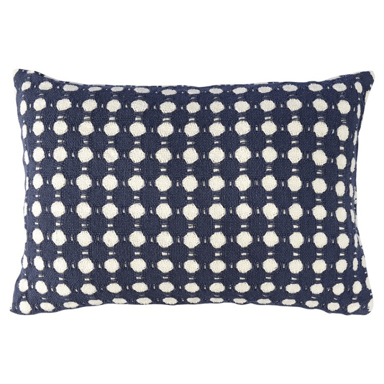 Чехол на подушку из хлопка polka dots темно-синего цвета из коллекции essential, 40x60 см (76968) Чехол на подушку из хлопка polka dots темно-синего цвета из коллекции essential, 40x60 см (76968)