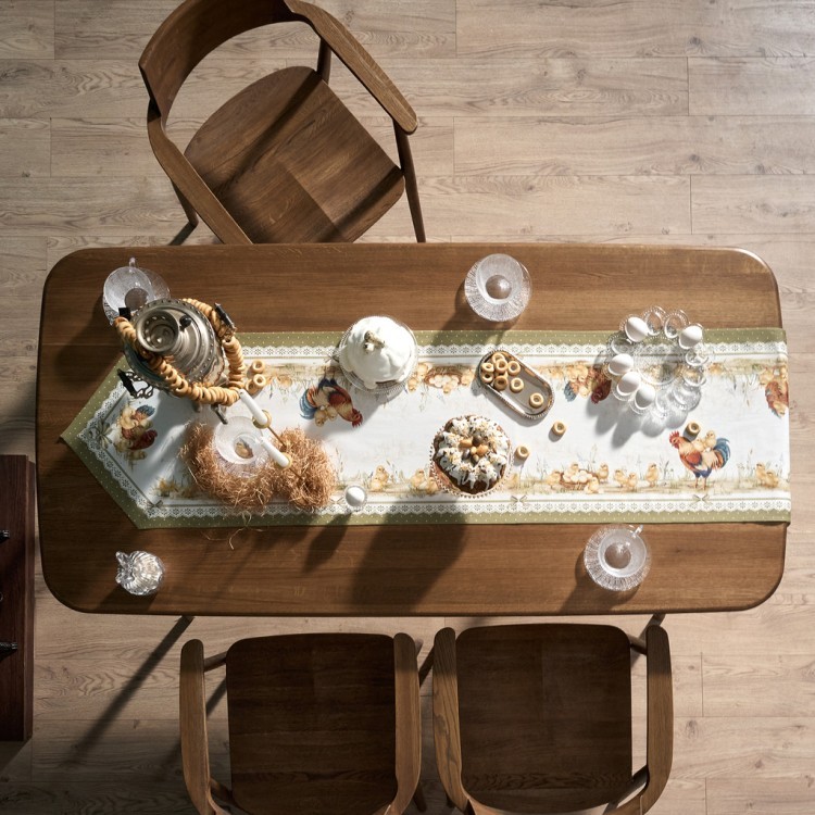 Дорожка "золотая курочка" 45х300см, 100% хлопок, твил Lefard (850-767-32)