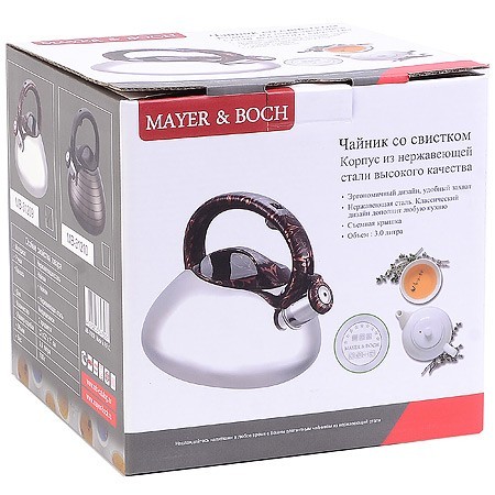Чайник 3л нерж/сталь со свистком Mayer&Boch (31209) Чайник 3л нерж/сталь со свистком Mayer&Boch (31209)