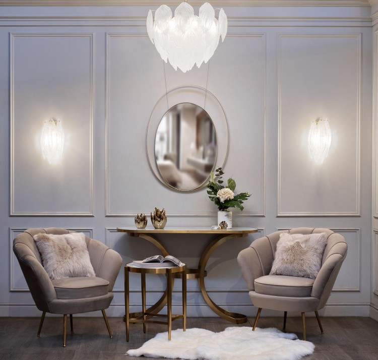 Консоль со стекл. столешницей под мрамор 129*40*85см (TT-00005050)