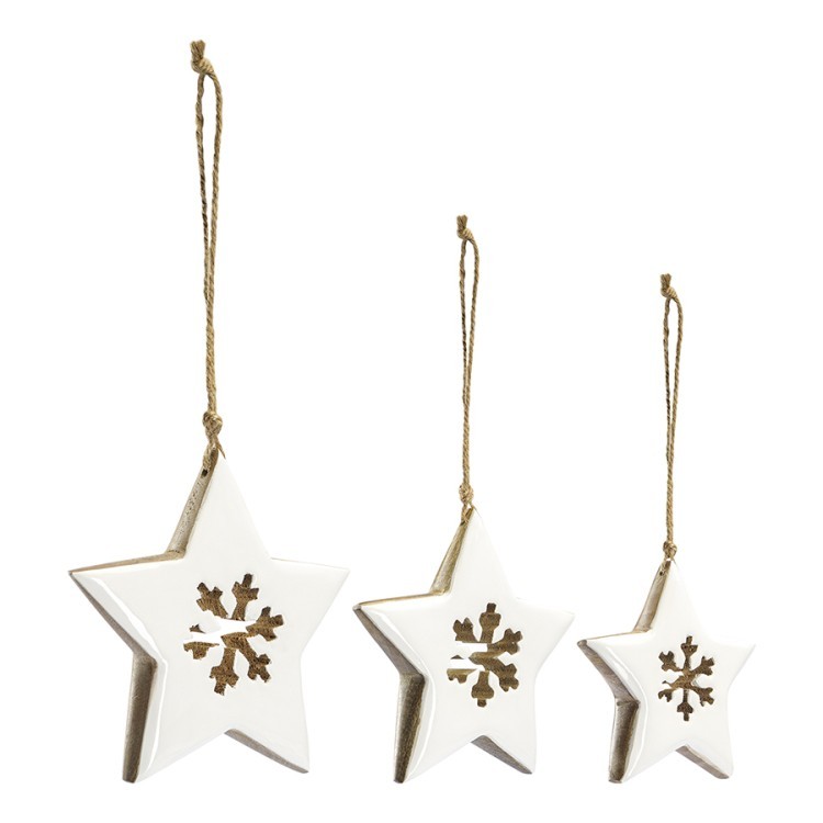 Набор елочных украшений winter stars из коллекции new year essential, 3 шт. (76916) Набор елочных украшений winter stars из коллекции new year essential, 3 шт. (76916)
