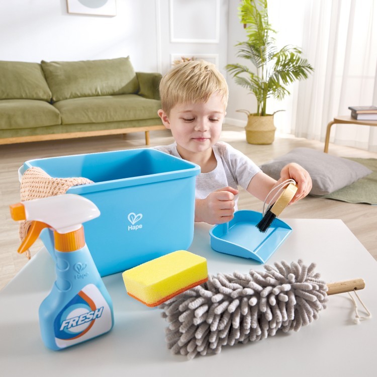Детский игровой набор для уборки (с ведром), 7 элементов (E3054_HP)