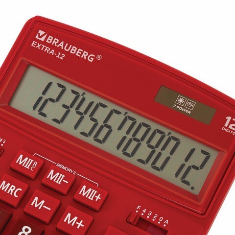Калькулятор настольный Brauberg Extra-12-WR 12 разрядов 250484 (1) (86039)