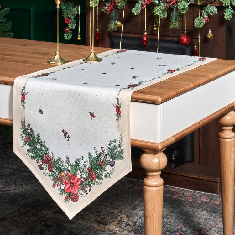 Дорожка на стол 45х145 cm  "celebration", цвет: бежевый, tm lefard, полиэстер 100% Lefard (986-001-3)