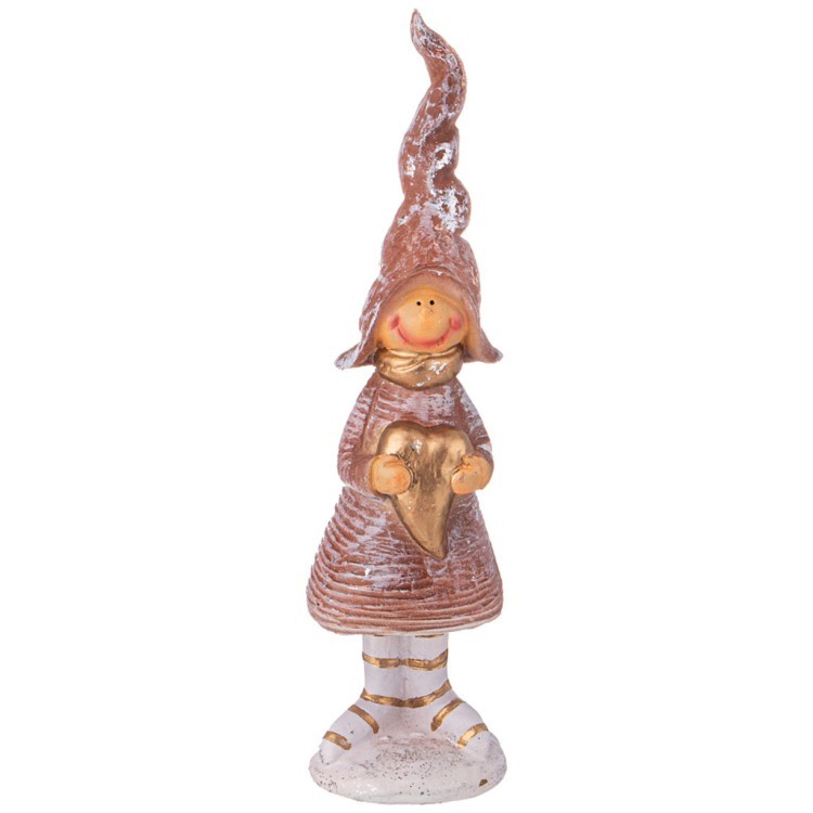 Фигурка декоративная "девочка в шапке с сердечком" 28*8*8см Lefard (169-717)