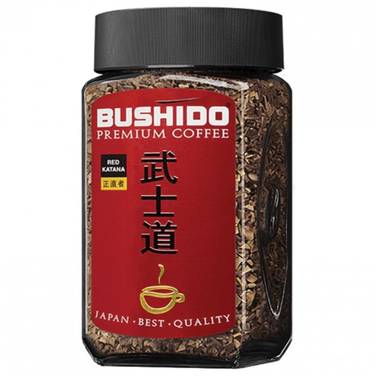 Кофе растворимый BUSHIDO Red Katana 100 г стеклянная банка сублимированный 621826 (1) (96069)