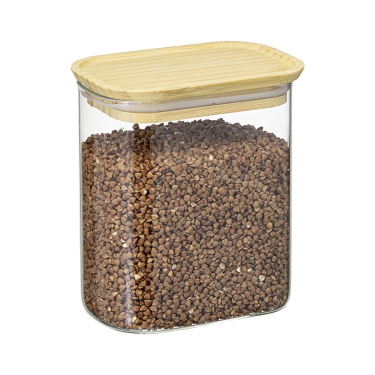 Банка для хранения прямоугольная glass bamboo, 950 мл (77508)