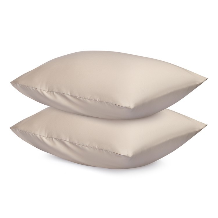 Набор наволочек из премиального сатина бежевого цвета из коллекции essential, 50х70 см (77135)