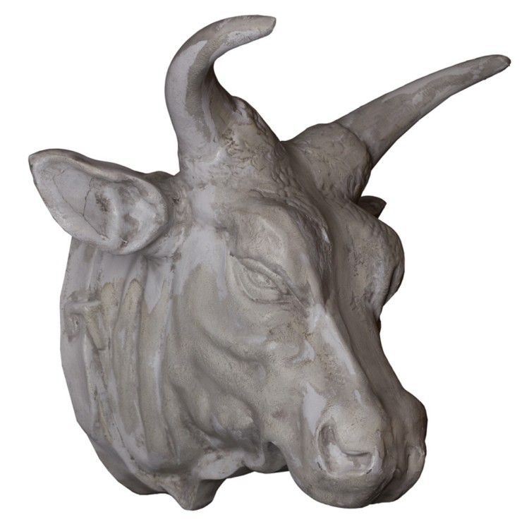 Голова быка 4058, металл, grey, ROOMERS FURNITURE