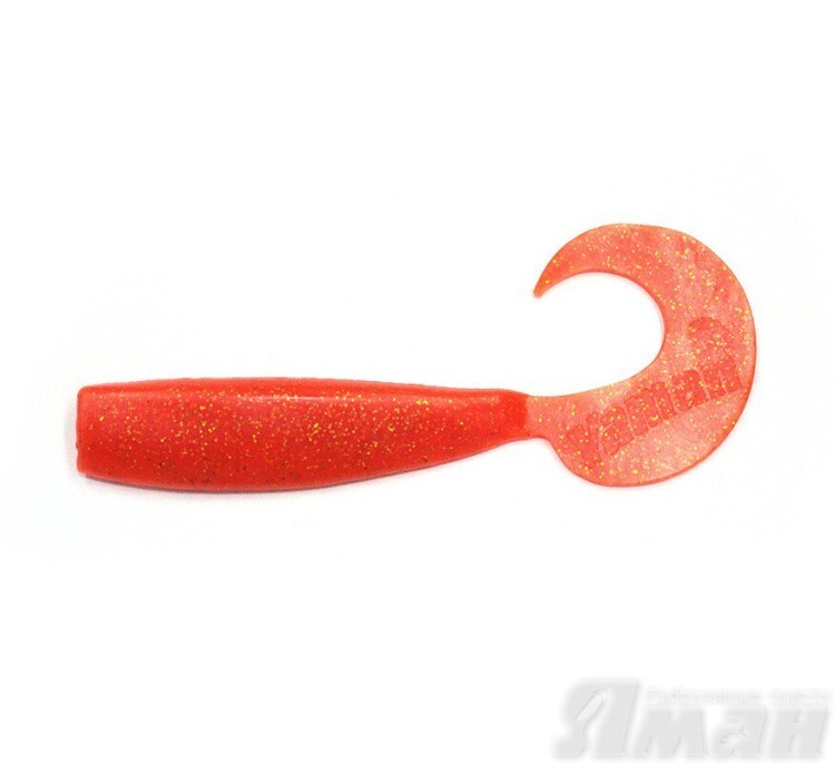 Твистер Yaman Lazy Tail Shad, 9" цвет 03 - Carrot gold flake, 2 шт Y-LTS9-03 (74254)