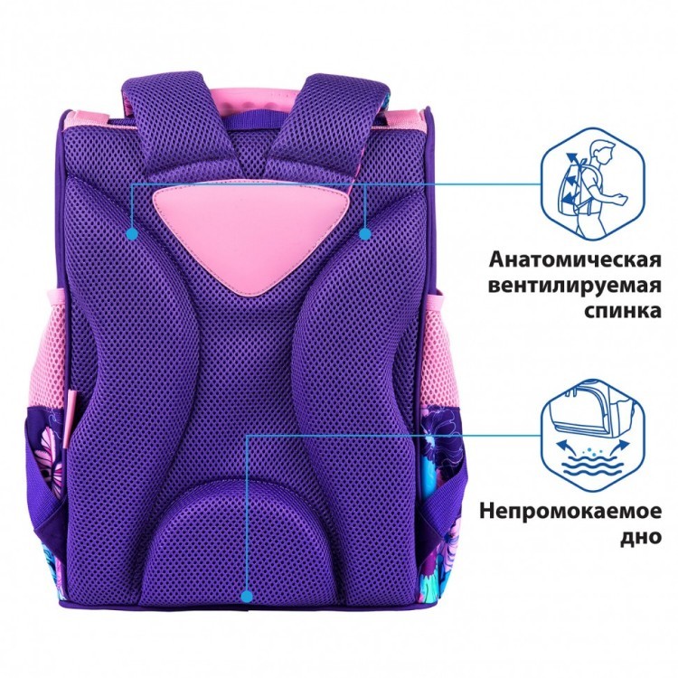 Ранец Пифагор Basic Butterflies 35х28х18 см 270683 (1) (88833)