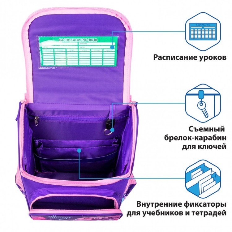 Ранец Пифагор Basic Butterflies 35х28х18 см 270683 (1) (88833)