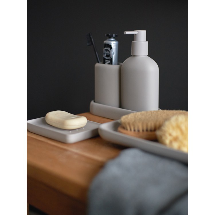 Стакан для зубных щеток slim, светло-серый (78884)