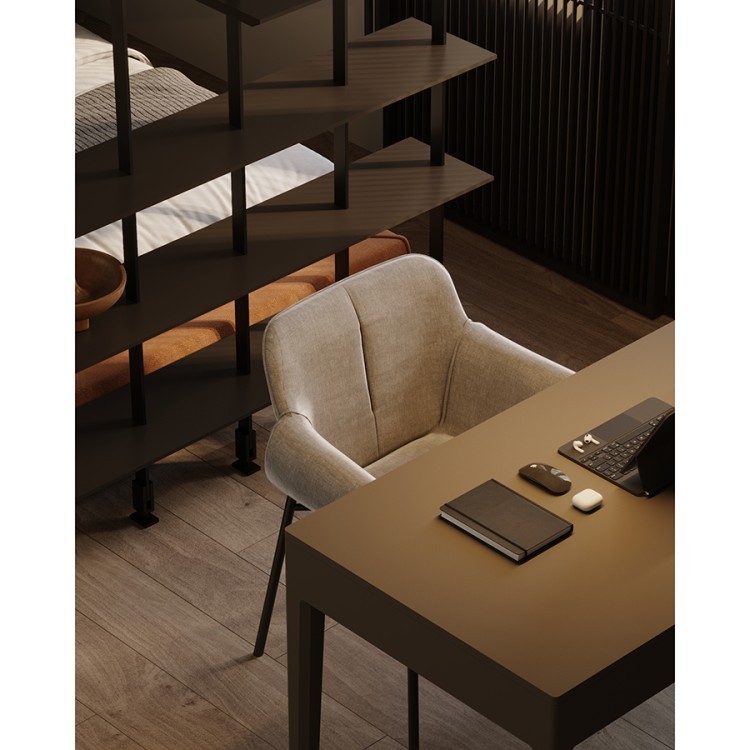 Стул aline, шенилл, молочный (74015) Стул aline, шенилл, молочный (74015)