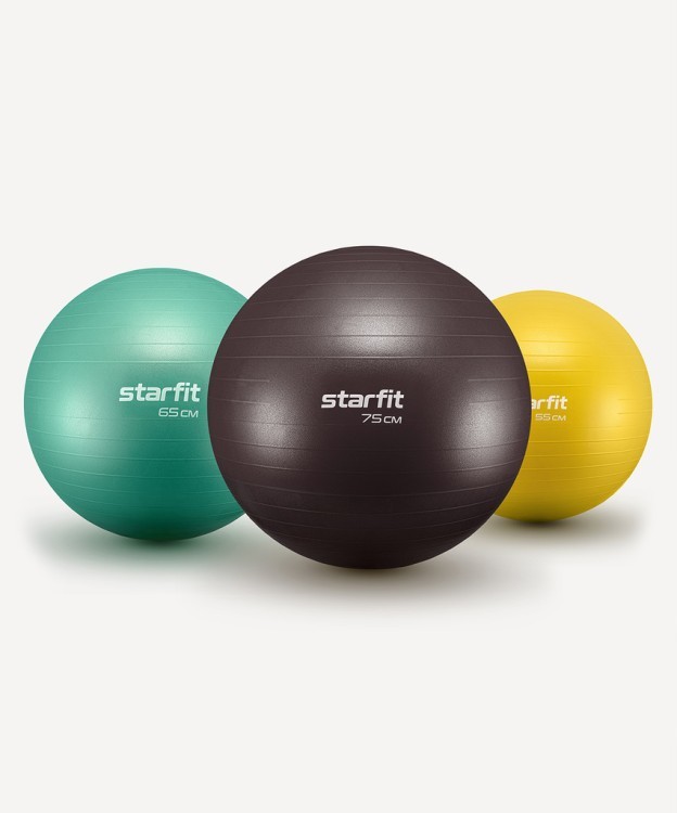 БЕЗ УПАКОВКИ Фитбол STARFIT GB-111 антивзрыв, 900 гр, с ручным насосом, желтый, 55 см (2117751) БЕЗ УПАКОВКИ Фитбол STARFIT GB-111 антивзрыв, 900 гр, с ручным насосом, желтый, 55 см (2117751)