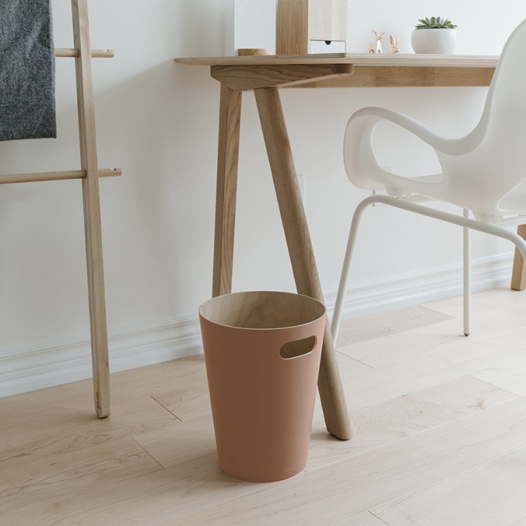 Корзина для мусора woodrow, 7,5 л, коричневая (78707)