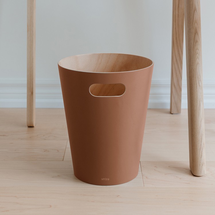 Корзина для мусора woodrow, 7,5 л, коричневая (78707)