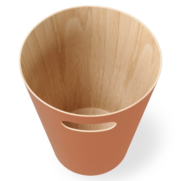Корзина для мусора woodrow, 7,5 л, коричневая (78707)