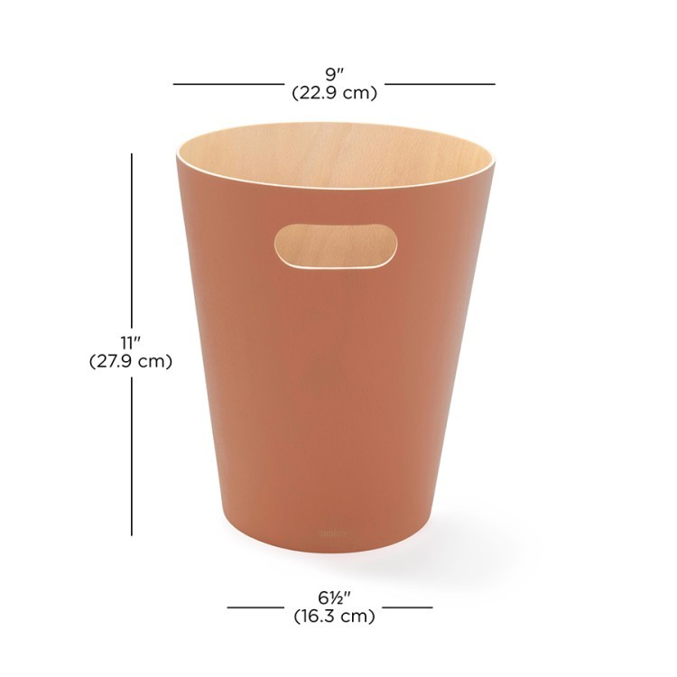 Корзина для мусора woodrow, 7,5 л, коричневая (78707)