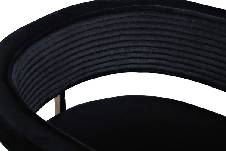 Стул велюр черный/хром 60*55*73см (TT-00007392)