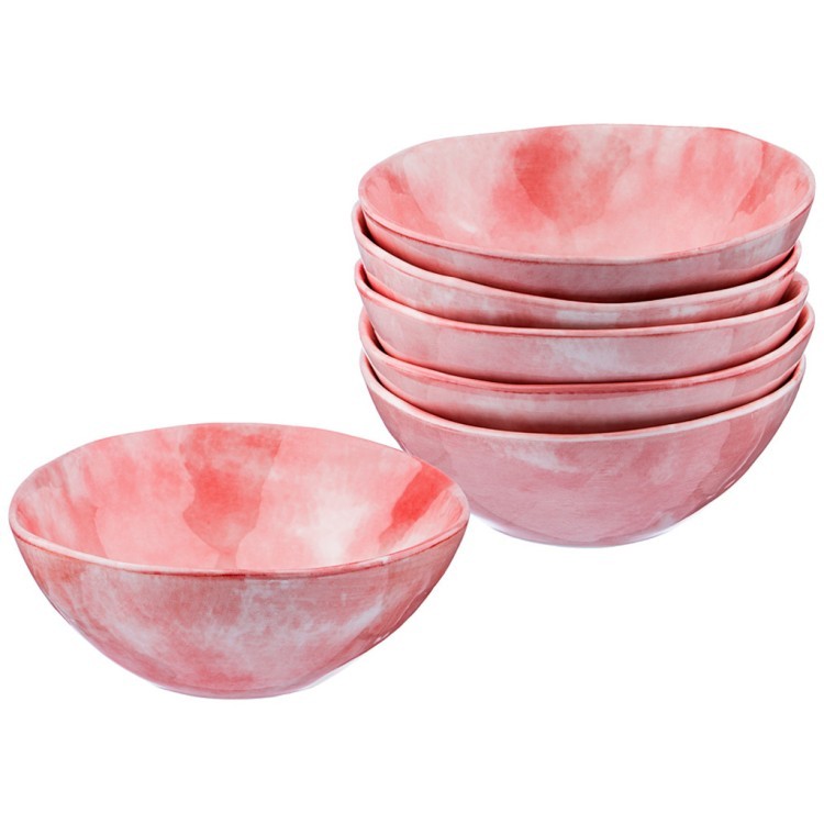 Набор салатников из 6 шт. диаметр=16 см. высота=6,5 см. коллекция "парадиз" цвет: розовый закат (кор Lefard (189-202)