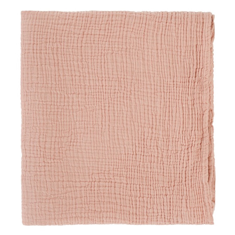 Одеяло из жатого хлопка цвета пыльной розы из коллекции essential 90x120 см (69591)