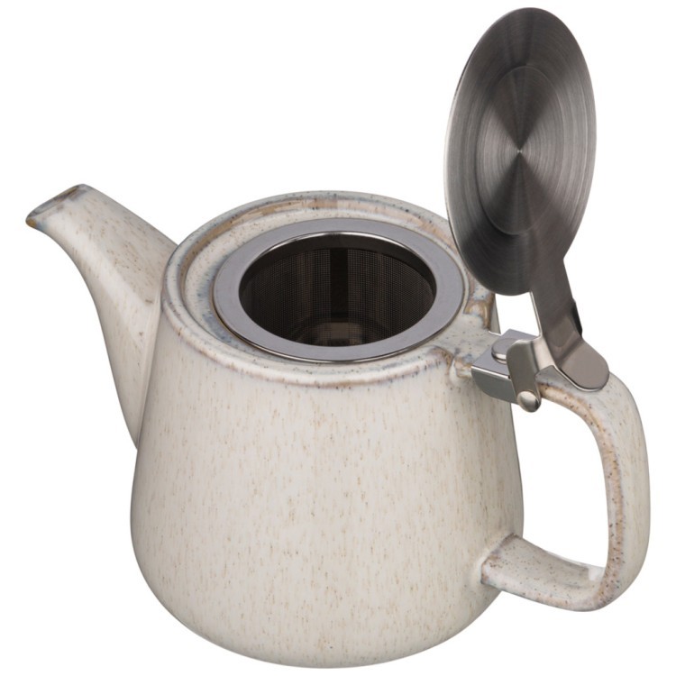 Чайник с металл.ситом и крышкой "luster" 500мл, 19*8,5*10см, светло-серый Bronco (470-377)