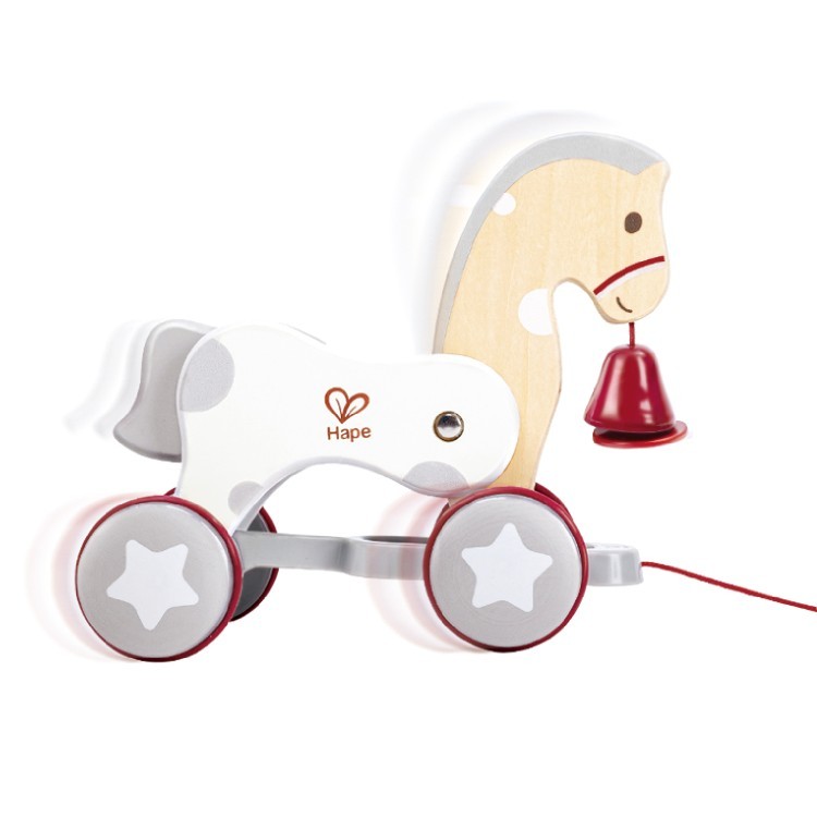 Игрушка каталка для малышей "Пони" на веревочке, серии "Зверики" (E0367_HP)