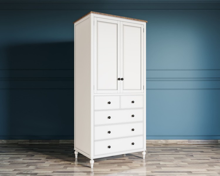 Шкаф двухстворчатый Odri с 5 ящиками арт od2127KR5 od2127KR5-ET