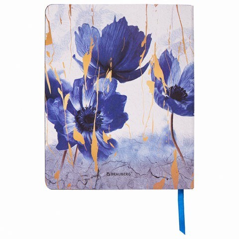 Тетрадь А5 Brauberg Vista Blue Flowers 80 листов клетка 403920 (2) (86277)