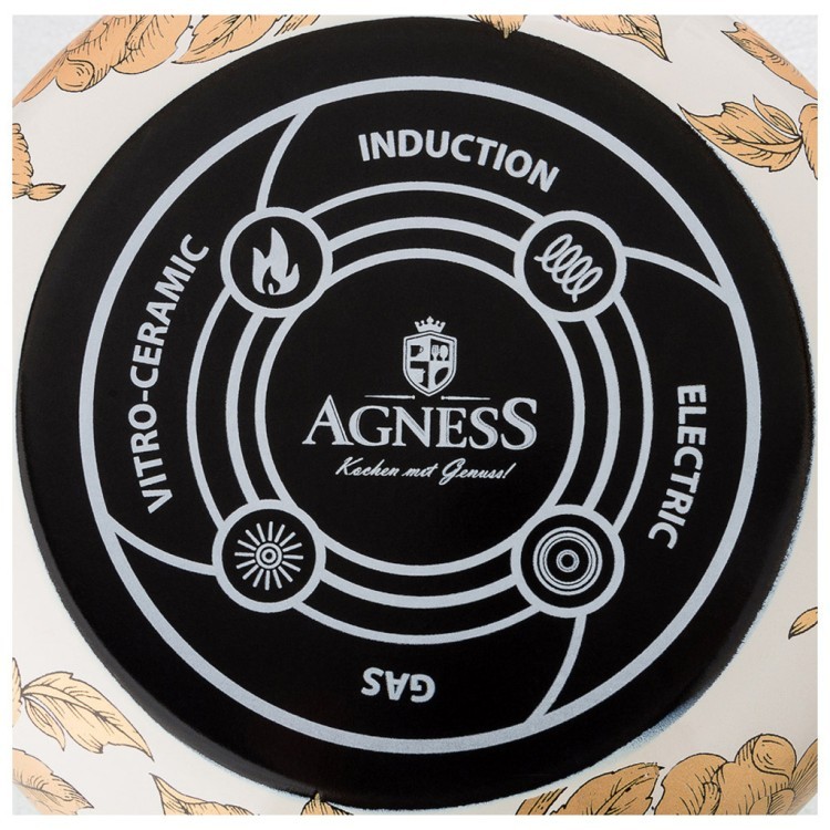 Кастрюля эмалированная lefard с крышкой 4,8л, диа.22см подходит для индукцион.пл Lefard (950-720)