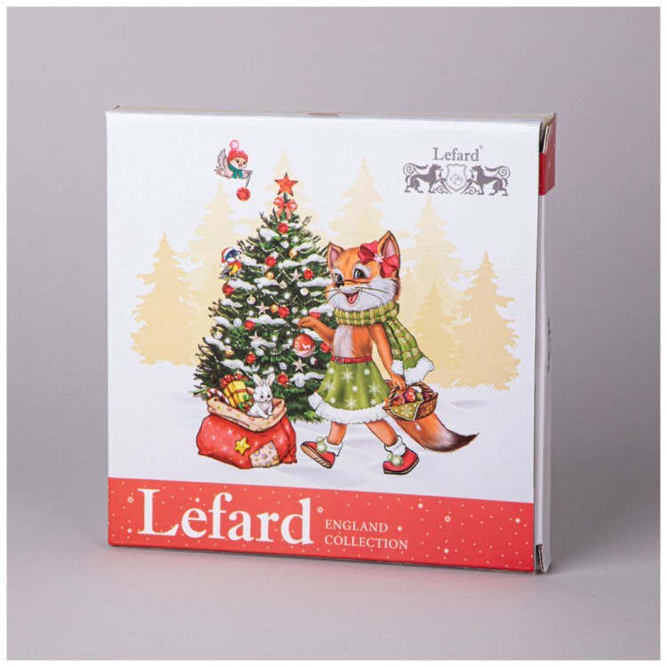 Тарелка закусочная lefard "с новым годом!" 19 см красная Lefard (85-2049)