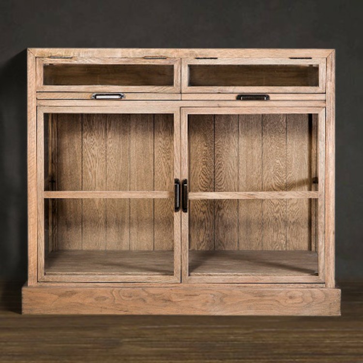 Витрина Вейк FD6521-1, массив дуба, natural oak, ROOMERS FURNITURE