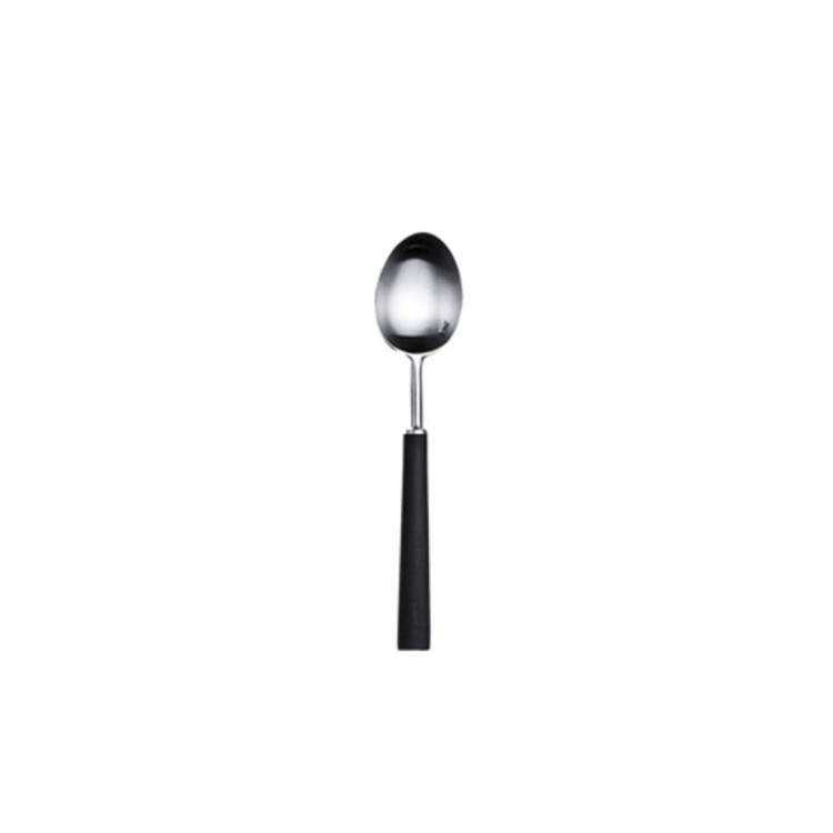 Ложка кофейная EB12F, нержавеющая сталь 18/10, композитный материал, matte chrom/black, CUTIPOL