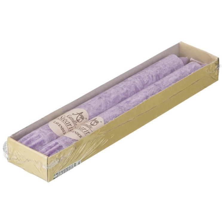 Набор ароматических стеариновых свечей из 2 шт. lavender высота 20 см Adpal (348-780)