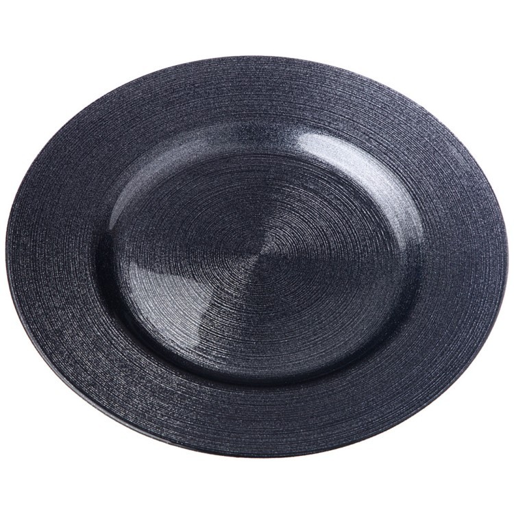 Тарелка "miracle" black shiny 28см без упаковки (мал 6шт) АКСАМ (339-074)