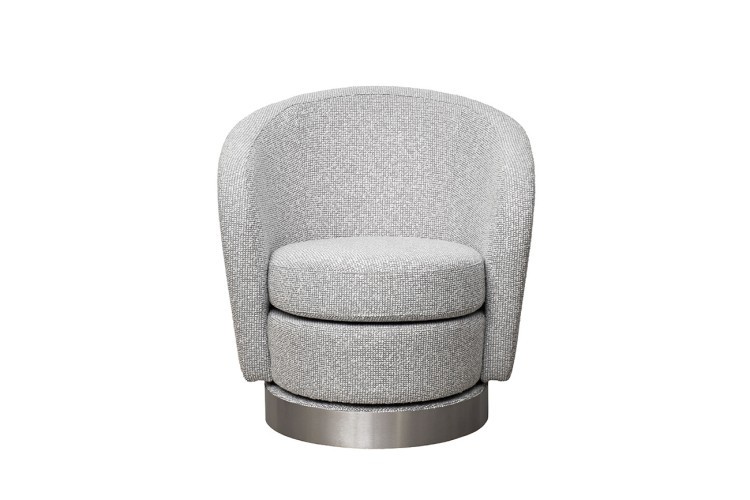Кресло Napoli вращающееся, рогожка св.серый Santo1400-SVSER 76*76*76см (TT-00012731)