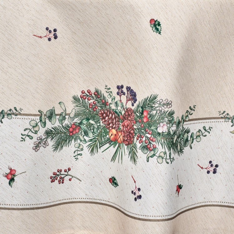Скатерть  d145 cm круглая, "celebration", цвет: бежевый, tm lefard, полиэстер 100% Lefard (986-001-24)