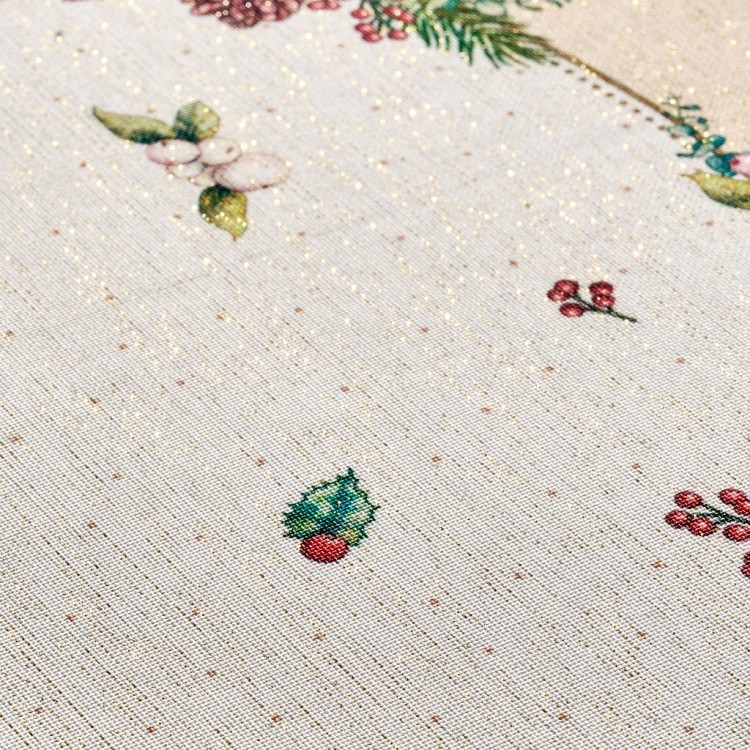 Скатерть  d145 cm круглая, "celebration", цвет: бежевый, tm lefard, полиэстер 100% Lefard (986-001-24)