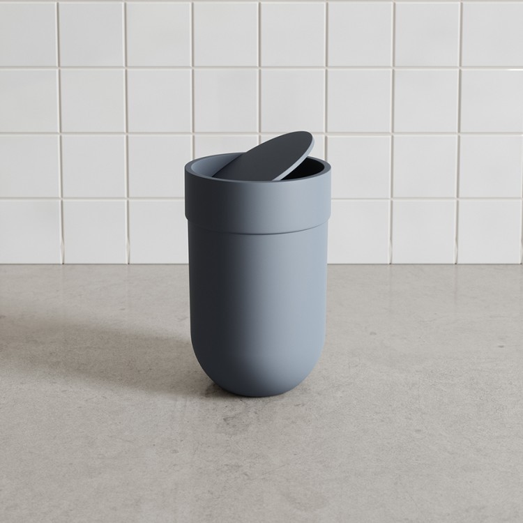 Корзина для мусора с крышкой touch, 6 л, голубая (79968)