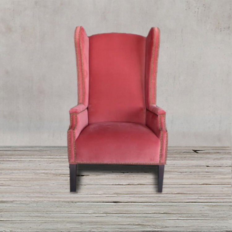 Кресло Самуэль Samuel/Velvet 44, каркас дуб, обивка бельгийский вельвет, pink, ROOMERS FURNITURE
