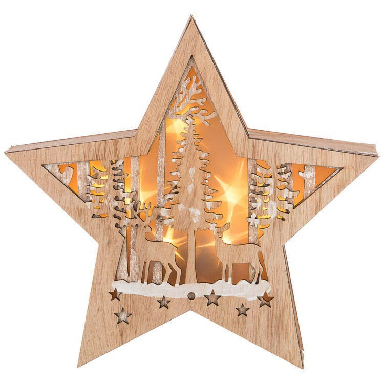 Декоративное изделие "новогоднее панно" с подсветкой 26,8*5,3*26,8 см без упаковки Lefard (854-002)