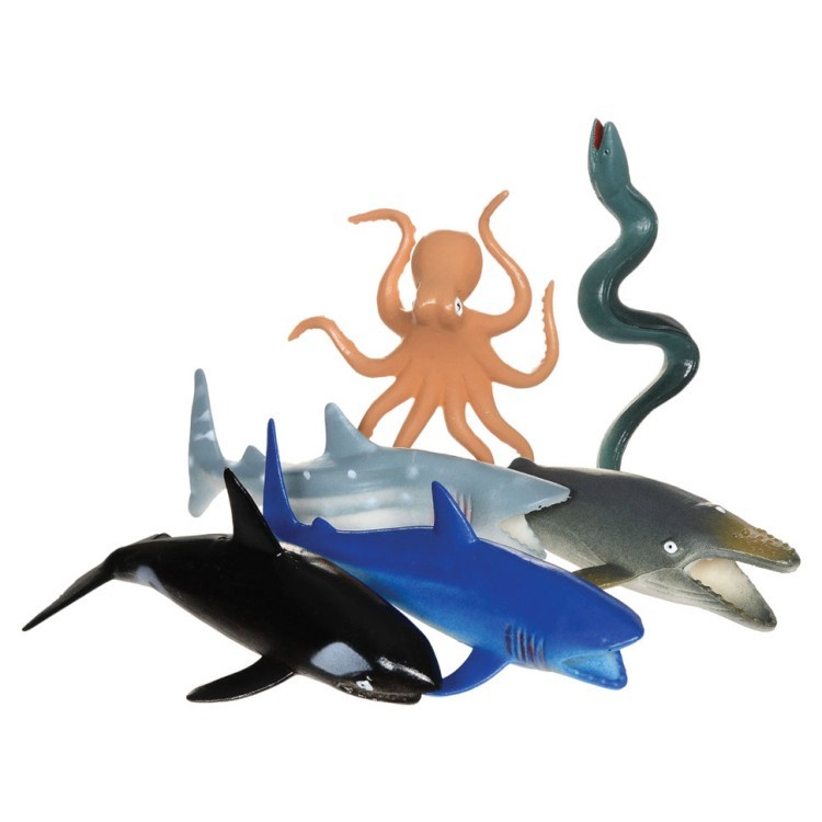 Набор фигурок 1TOY В мире животных Морские животные 6 шт Т50514 (69200)