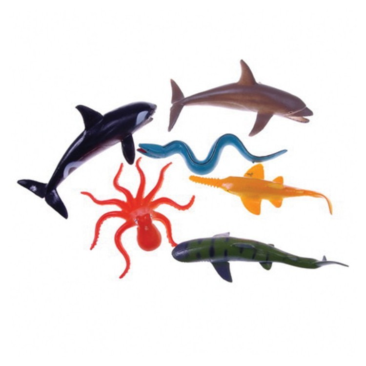 Набор фигурок 1TOY В мире животных Морские животные 6 шт Т50514 (69200)