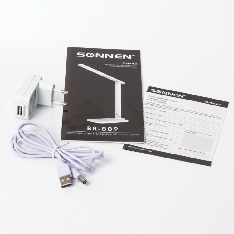 Лампа настольная светодиодная Sonnen BR-889 на подставке 236662 (1) (73086)